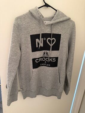 Crooks & Castles Gray Logo Crewneck Hoodie
